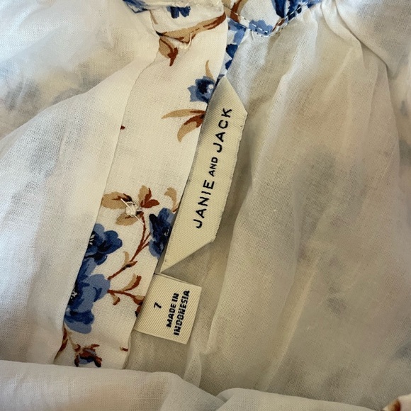 EUC Janie and Jack Floral Print Matching Blouse and Shorts Set - Picture 7 of 11